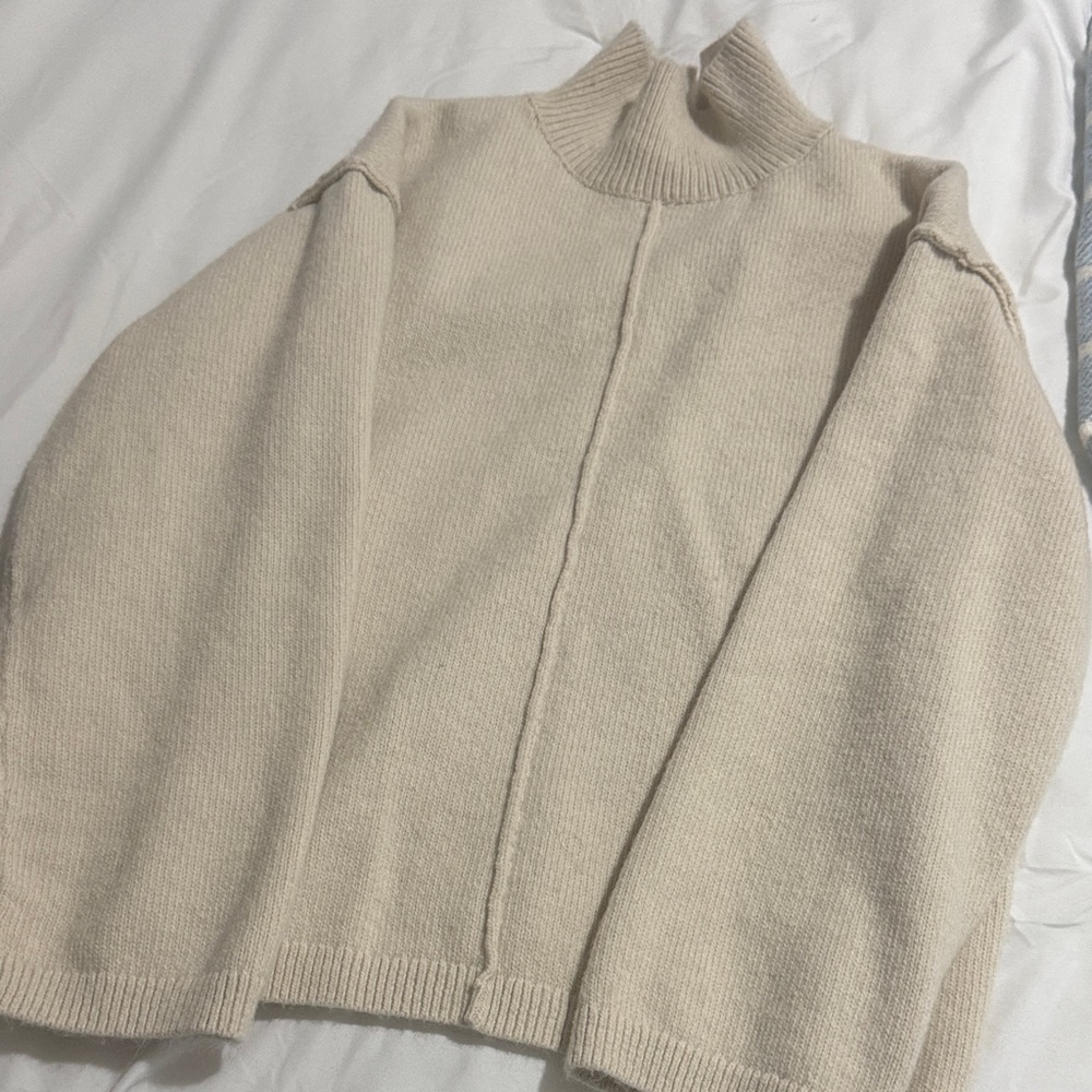 H&M Cream Cowl Neck Sweater